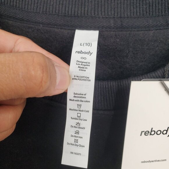 Rebody Active Sideline Fleece Sweatshirt Sweater Top Women Size Large NWT - Picture 6 of 15
